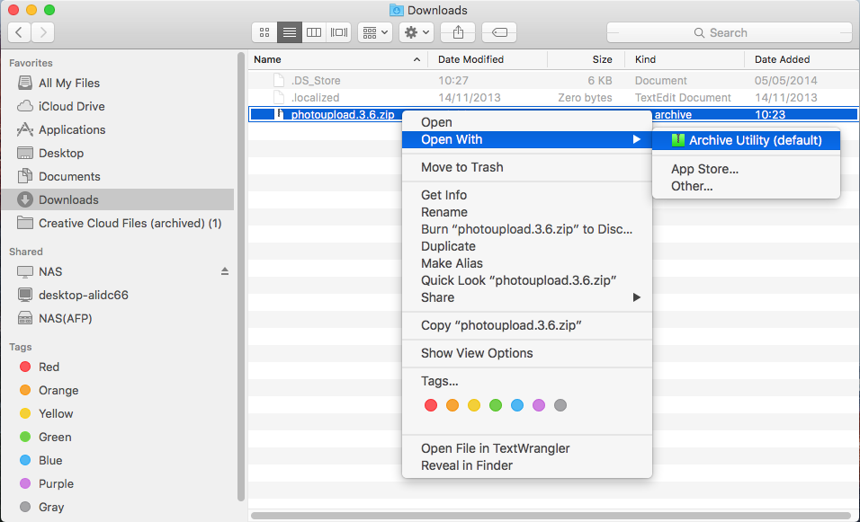 Installation - Plug-in Download Folder (Mac) zip