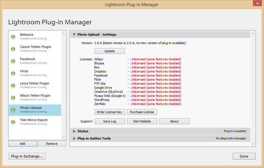 Installation - Plug-in Manager - Photo Upload Plug-in